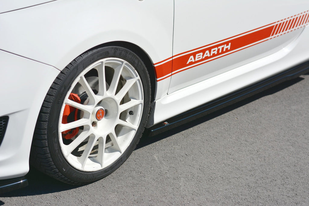 Maxton Design Street+ Seitenschweller Leisten passend für Abarth 500 Mk1 schwarz Hochglanz