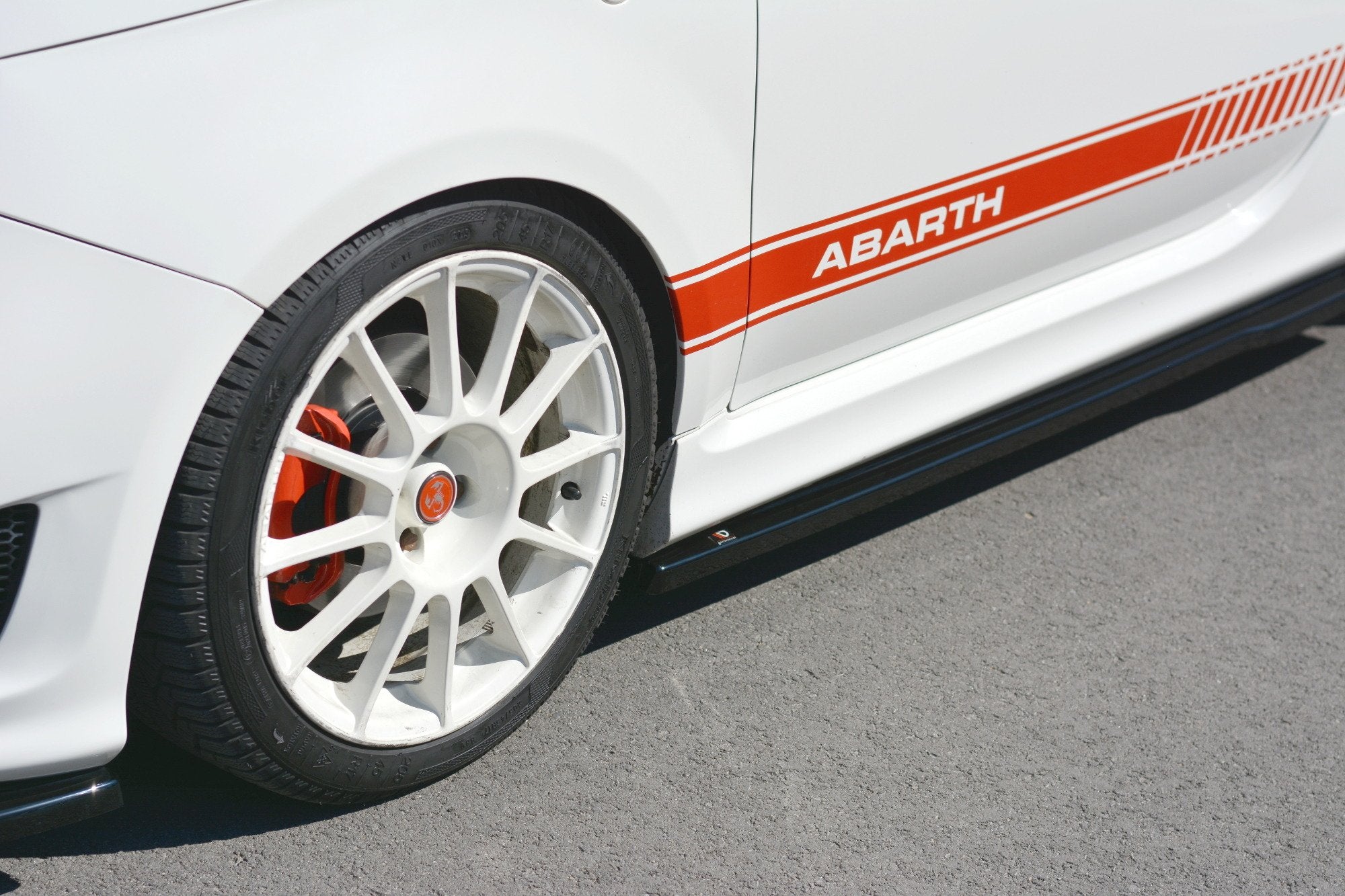 Maxton Design Street+ Seitenschweller Leisten passend für Abarth 500 Mk1 schwarz Hochglanz