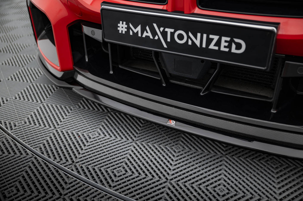 Maxton Design Street+ Spoilerlippe Front Ansatz passend für BMW M2 M-Performance G87 schwarz Hochglanz