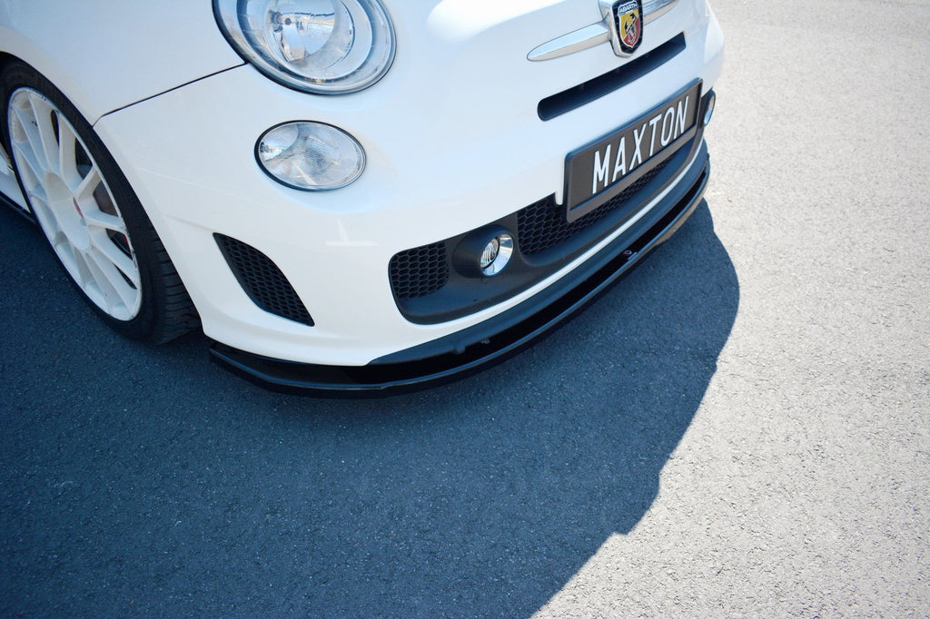 Maxton Design Street+ Spoilerlippe Front Ansatz V.2 passend für Abarth 500 Mk1 schwarz Hochglanz