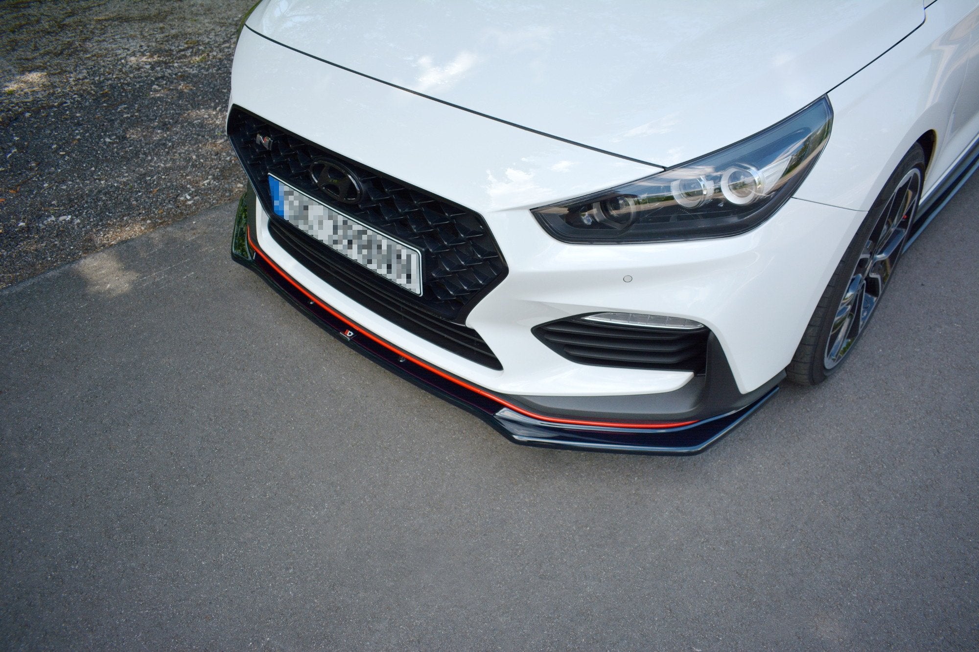 Maxton Design Front Ansatz V.1 für HYUNDAI I30 Mk3 N schwarz Hochglanz