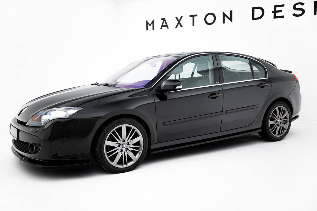 Maxton Design Street+ Seitenschweller Leisten passend für Renault Laguna Hatchback GT Mk3 schwarz Hochglanz