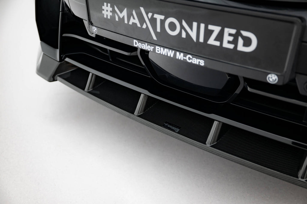 Maxton Design Prepreg Carbon Fiber Street+ Spoilerlippe Front Ansatz passend für BMW X7 M-Paket G07 Facelift