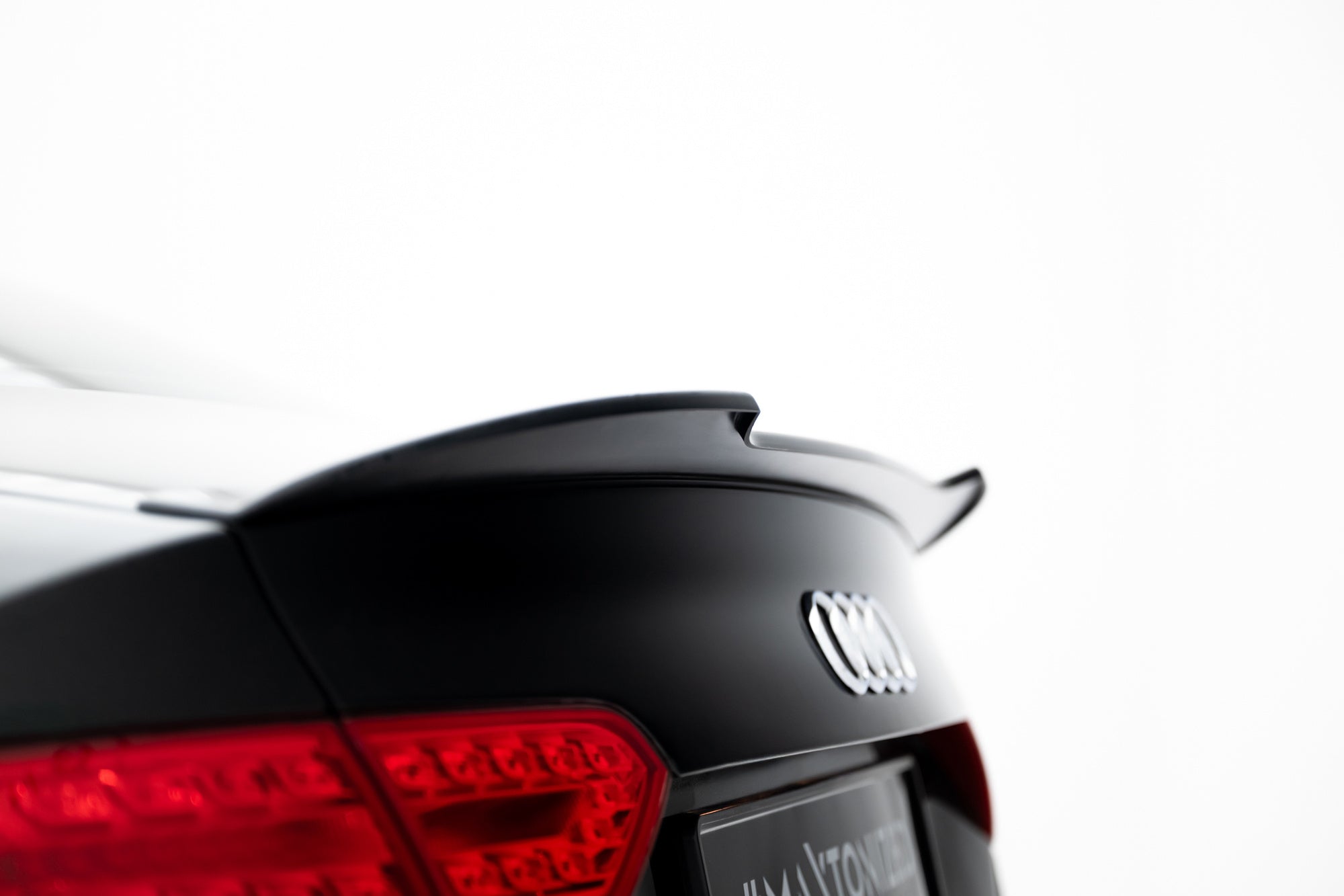 Maxton Design Spoiler CAP passend für Audi S5 Coupe / A5 S-Line Coupe 8T / 8T Facelift schwarz Hochglanz