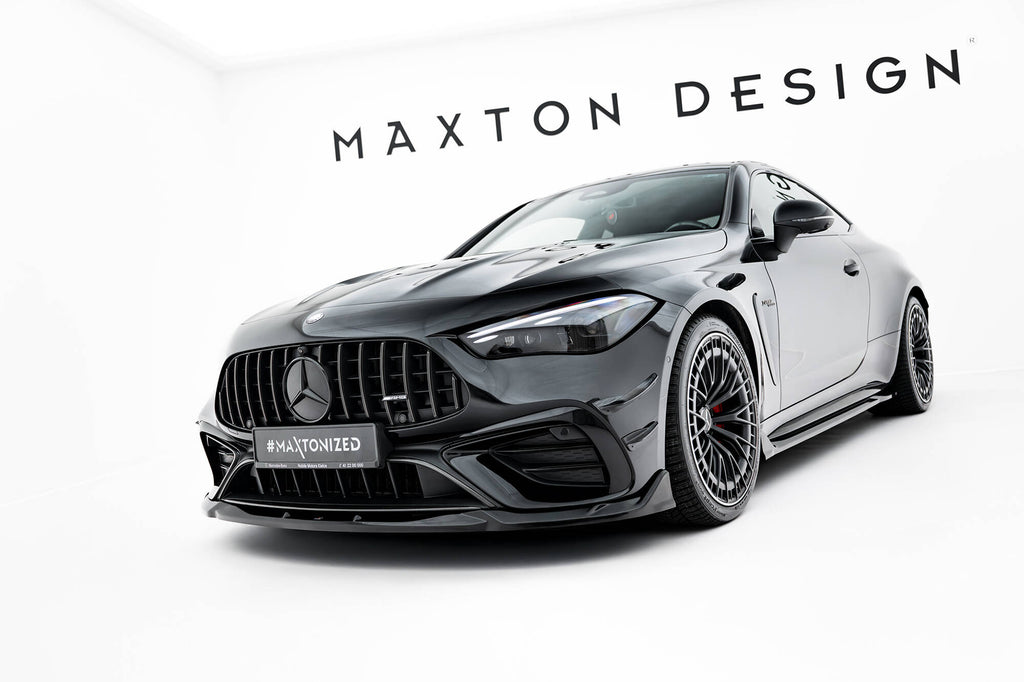 Maxton Design Street+ Spoilerlippe Front Ansatz V.2 passend für Mercedes-AMG CLE 53 C236 schwarz Hochglanz