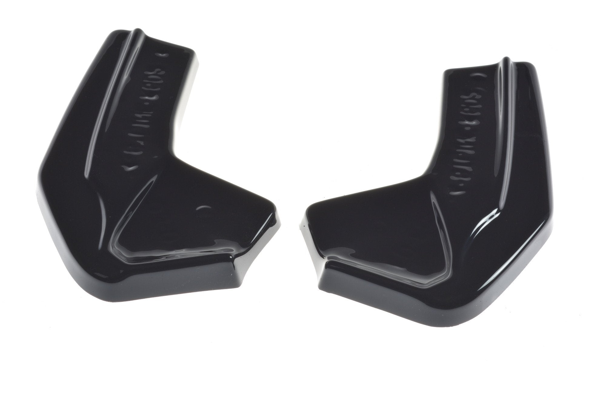 Maxton Design Heck Ansatz Flaps Diffusor V.2 passend für (Für heckansatz v.1) Ford Focus Hatchabck ST-Line schwarz Hochglanz