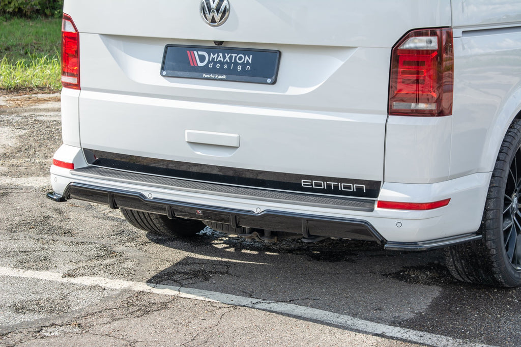 Maxton Design Diffusor Heck Ansatz passend für VW T6 / T6.1 schwarz Hochglanz