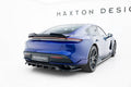 Maxton Design Street+ Mittlerer Diffusor RACE passend für Porsche Taycan Turbo S Mk1 schwarz Hochglanz
