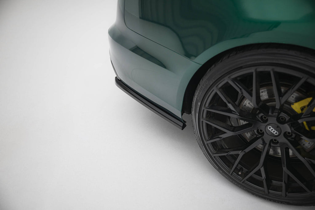 Maxton Design Heck Ansatz Flaps Diffusor V.2 passend für Audi A6 S-line Avant C7 schwarz Hochglanz