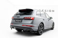 Maxton Design Street+ Mittlerer Diffusor RACE passend für Audi Q7 S-Line Mk2 Facelift 2 schwarz Hochglanz