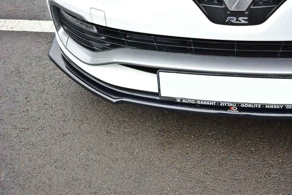 Maxton Design Street+ Spoilerlippe Front Ansatz passend für Renault Clio Mk4 RS schwarz Hochglanz