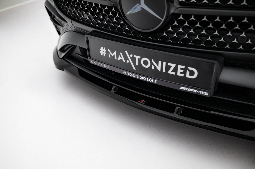 Maxton Design Street+ Spoilerlippe Front Ansatz V.2 passend für Mercedes-Benz CLE AMG-Line C236 schwarz Hochglanz