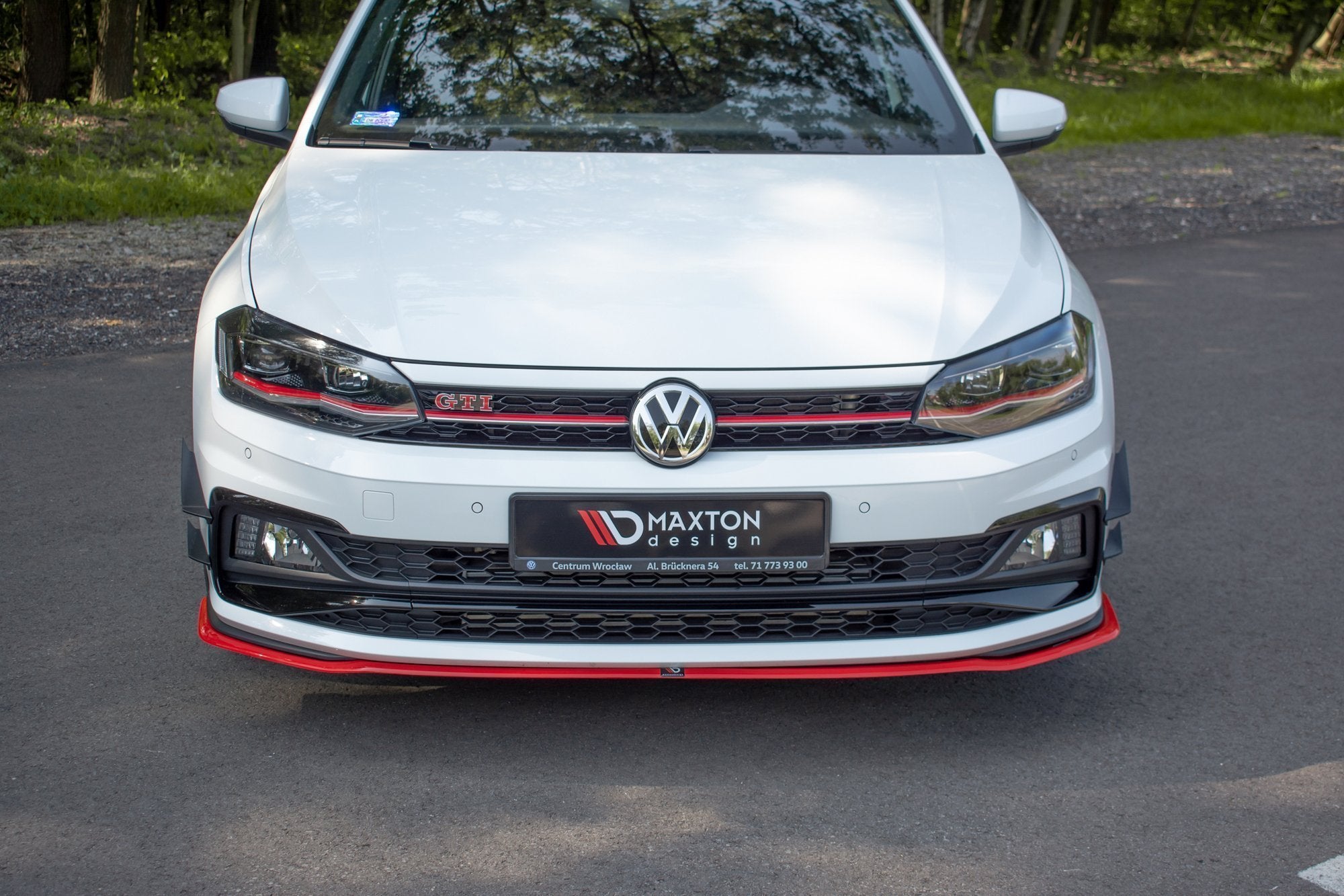 Maxton Design Front Ansatz V.2 für VW POLO MK6 GTI Carbon Look