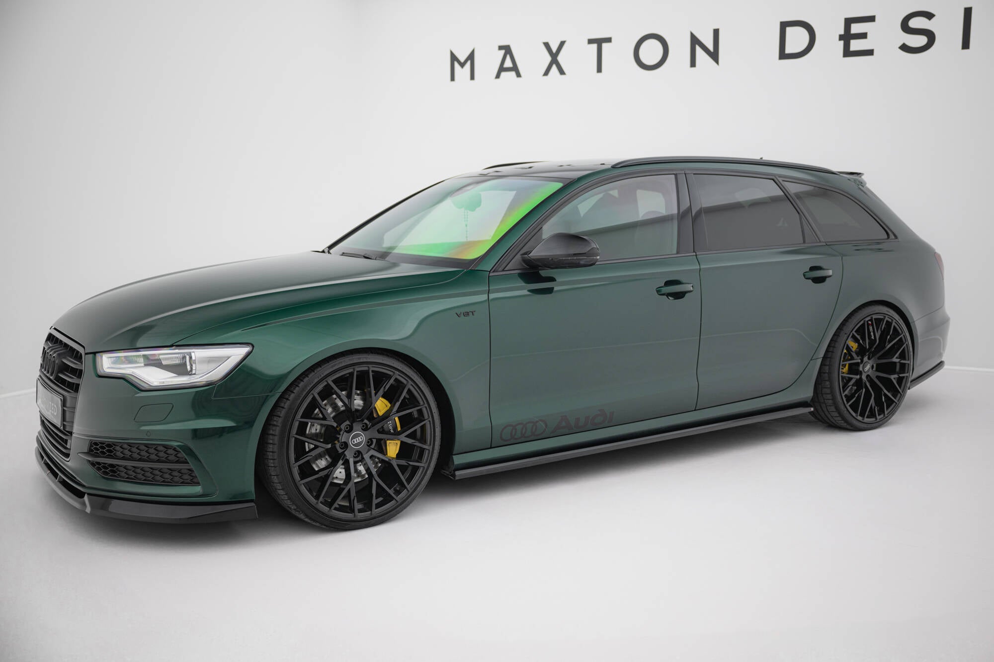 Maxton Design Street+ Seitenschweller Leisten V.2 passend für Audi A6 S-line / S6 C7 schwarz Hochglanz