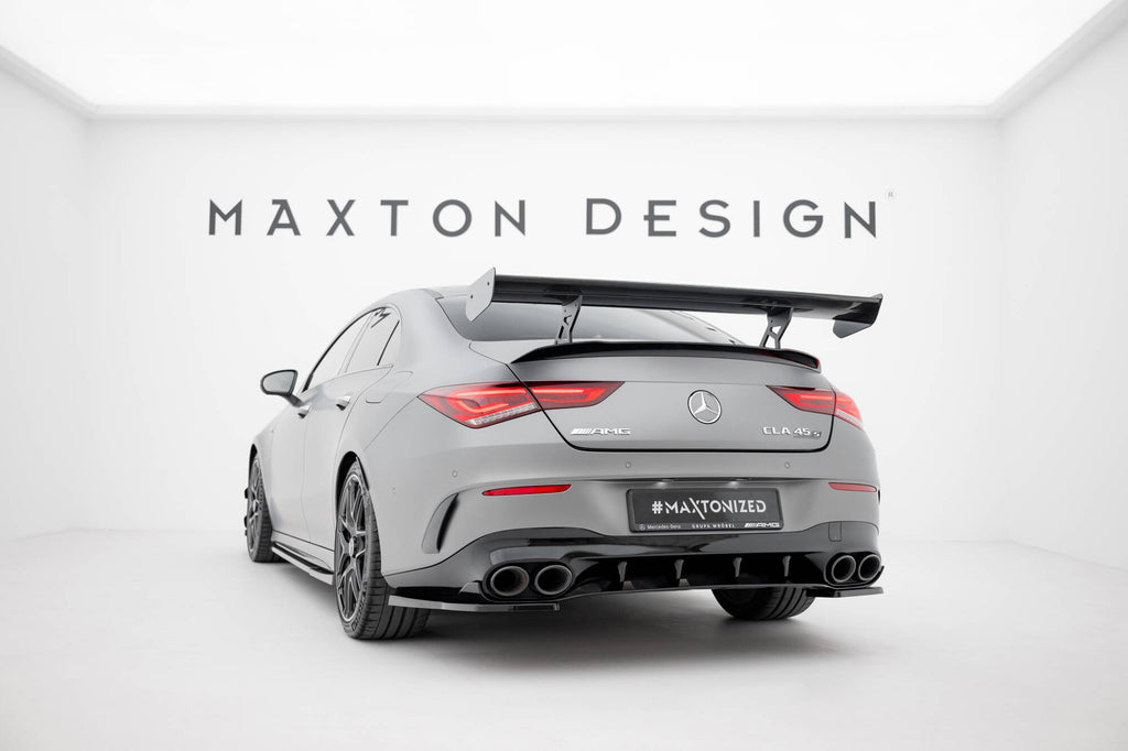 Maxton Design Carbon Spoiler With Internal Brackets Uprights Mercedes-Benz CLA Coupe C118 / C118 Facelift für Mercedes-Benz CLA C118