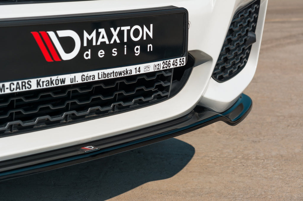 Maxton Design Street+ Spoilerlippe Front Ansatz passend für BMW X3 M-Paket F25 Facelift schwarz Hochglanz