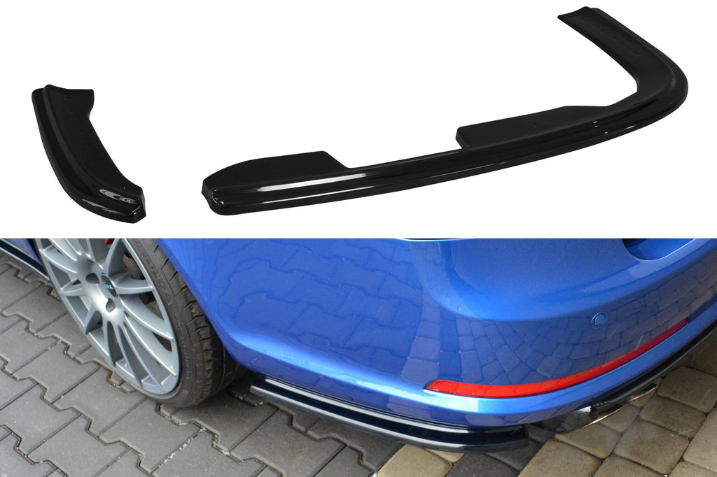 Maxton Design Heck Ansatz Flaps Diffusor passend für Skoda Octavia RS Limousine / Combi Mk2 / Mk2 Facelift schwarz Hochglanz