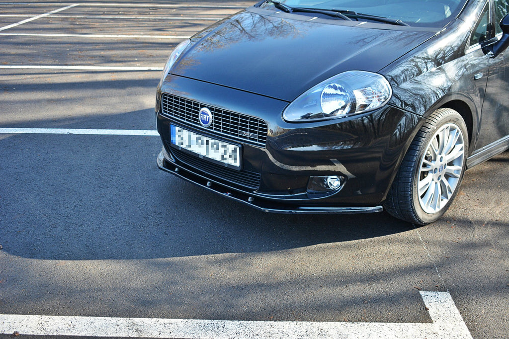Maxton Design Street+ Spoilerlippe Front Ansatz passend für FIAT GRANDE PUNTO STANDARD schwarz Hochglanz