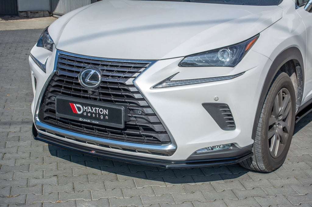 Maxton Design Street+ Spoilerlippe Front Ansatz passend für Lexus NX Facelift schwarz Hochglanz