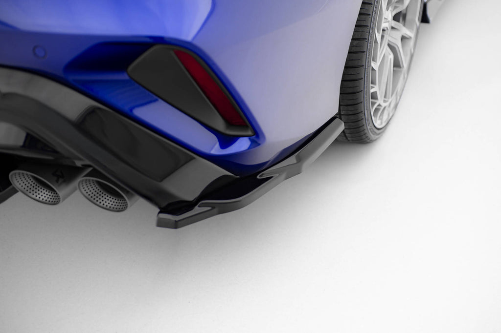 Maxton Design Heck Ansatz Flaps Diffusor V.3 passend für Audi S3 Limousine 8Y Facelift schwarz Hochglanz