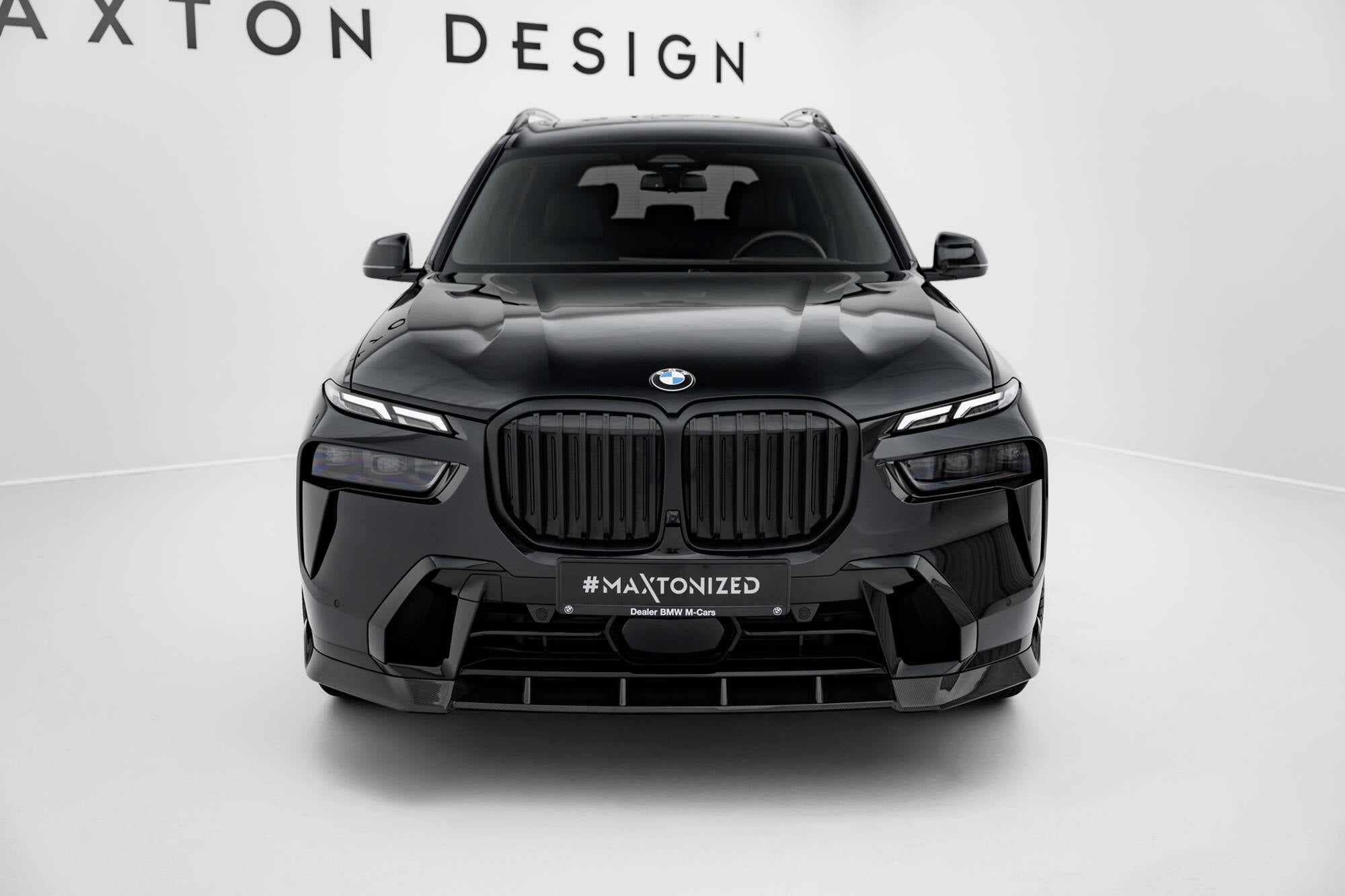 Maxton Design Prepreg Carbon Fiber Street+ Spoilerlippe Front Ansatz passend für BMW X7 M-Paket G07 Facelift