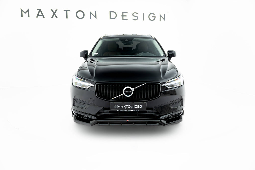Maxton Design Street+ Spoilerlippe Front Ansatz passend für Volvo XC60 Mk2 schwarz Hochglanz