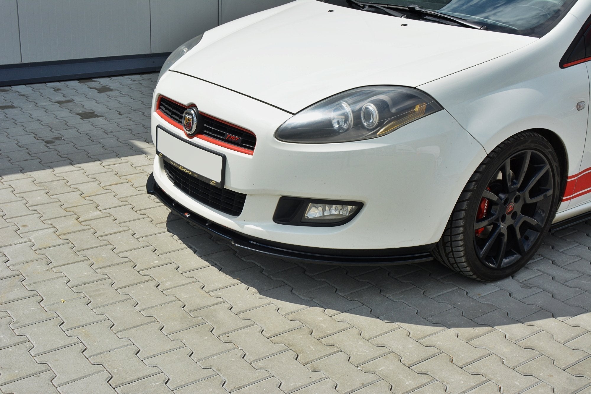 Maxton Design Street+ Spoilerlippe Front Ansatz passend für Fiat Bravo MK 2 SPORT schwarz Hochglanz