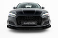 Maxton Design Street+ Spoilerlippe Front Ansatz passend für Audi S5 / A5 S-Line Coupe / Sportback F5 schwarz Hochglanz