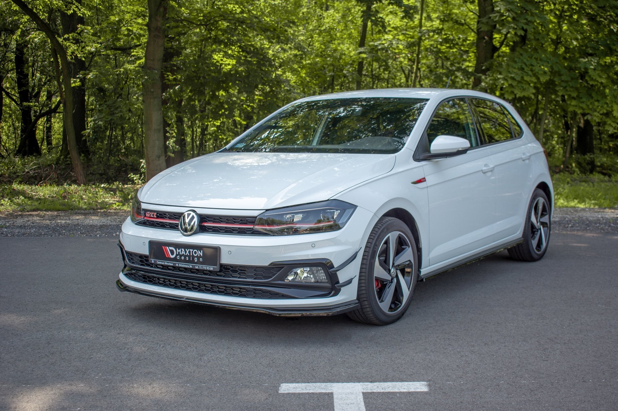 Maxton Design Front Ansatz V.2 für VW POLO MK6 GTI Carbon Look