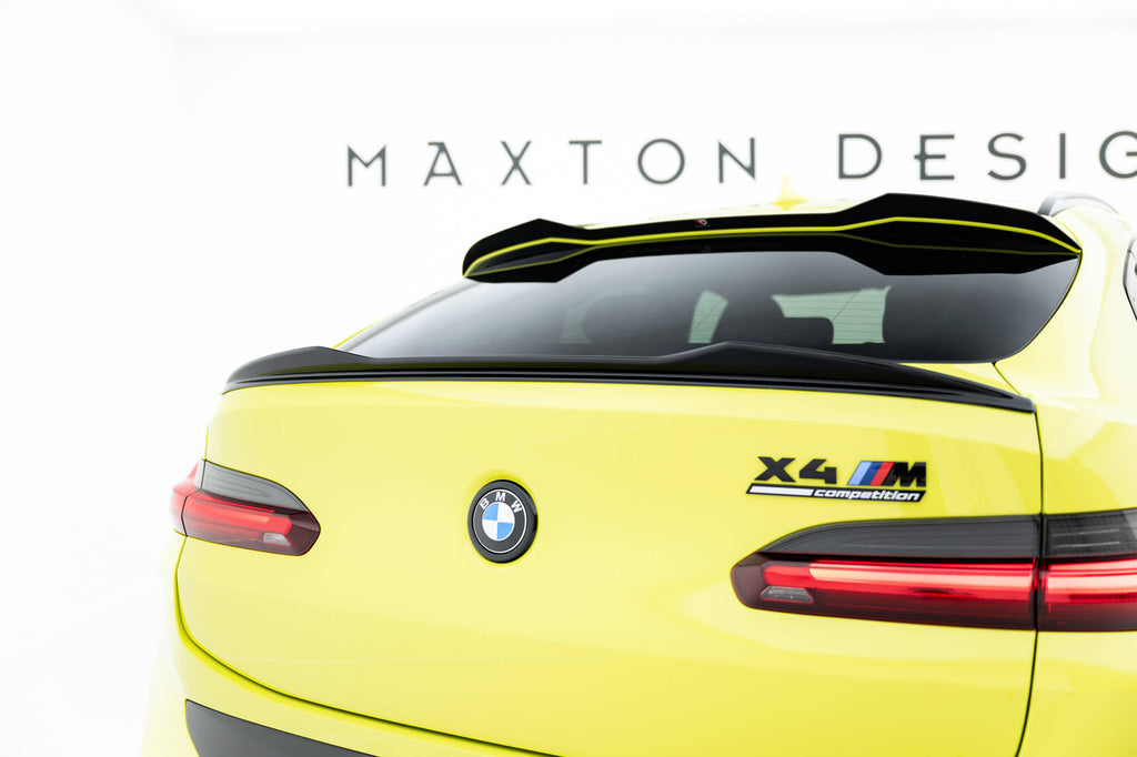 Maxton Design Unten Spoiler CAP 3D passend für BMW X4 M F98 Facelift schwarz Hochglanz