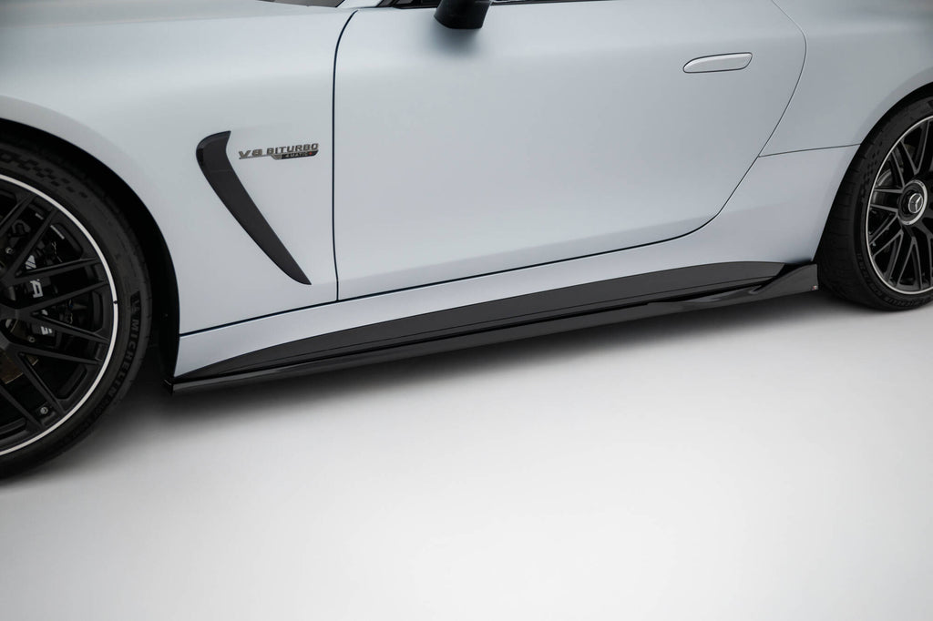 Maxton Design Street+ Seitenschweller Leisten V.2 passend für Mercedes-AMG GT 63 / 55 / 63 S E Performance C192 schwarz Hochglanz