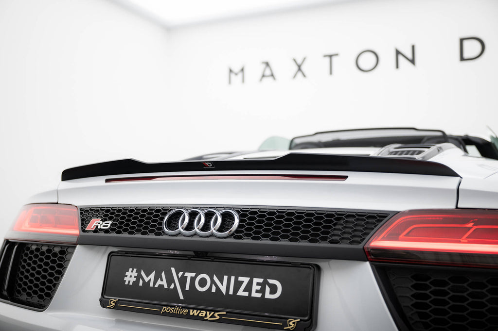 Maxton Design Spoiler CAP passend für Audi R8 Spyder Mk2 schwarz Hochglanz