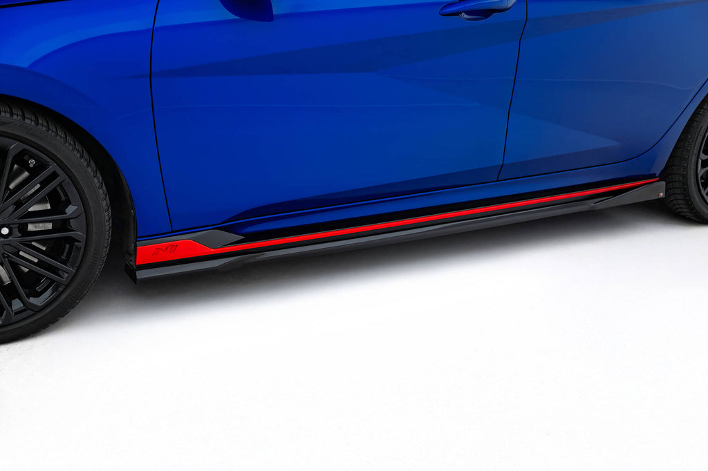 Maxton Design Street+ Seitenschweller Leisten passend für Hyundai Elantra N Mk7 schwarz Hochglanz