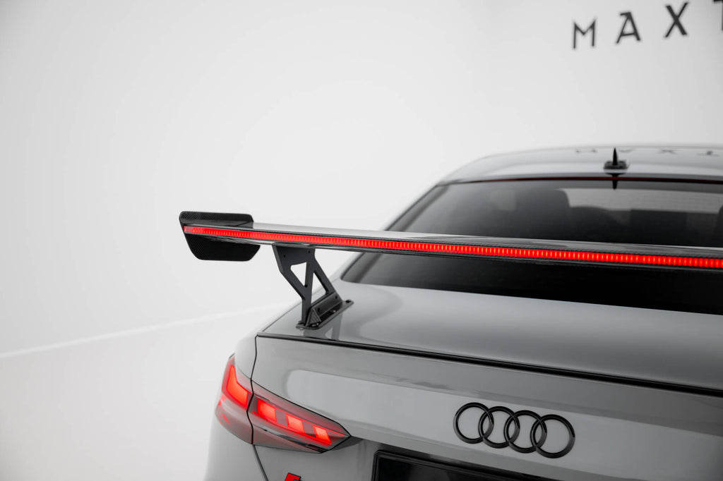Maxton Design Carbon Spoiler With External Brackets Uprights V.1 + LED Audi A5 / A5 S-Line / S5 / RS5 Coupe F5 / F5 Facelift für Audi A5 / S5 / RS5