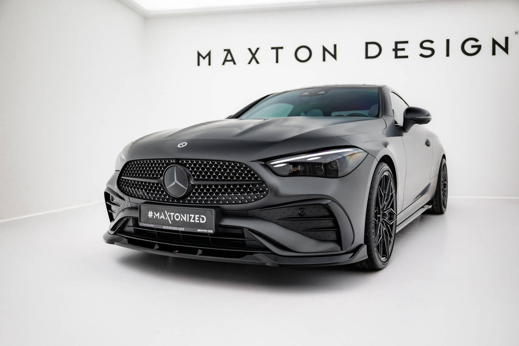 Maxton Design Street+ Spoilerlippe Front Ansatz V.2 passend für Mercedes-Benz CLE AMG-Line C236 schwarz Hochglanz