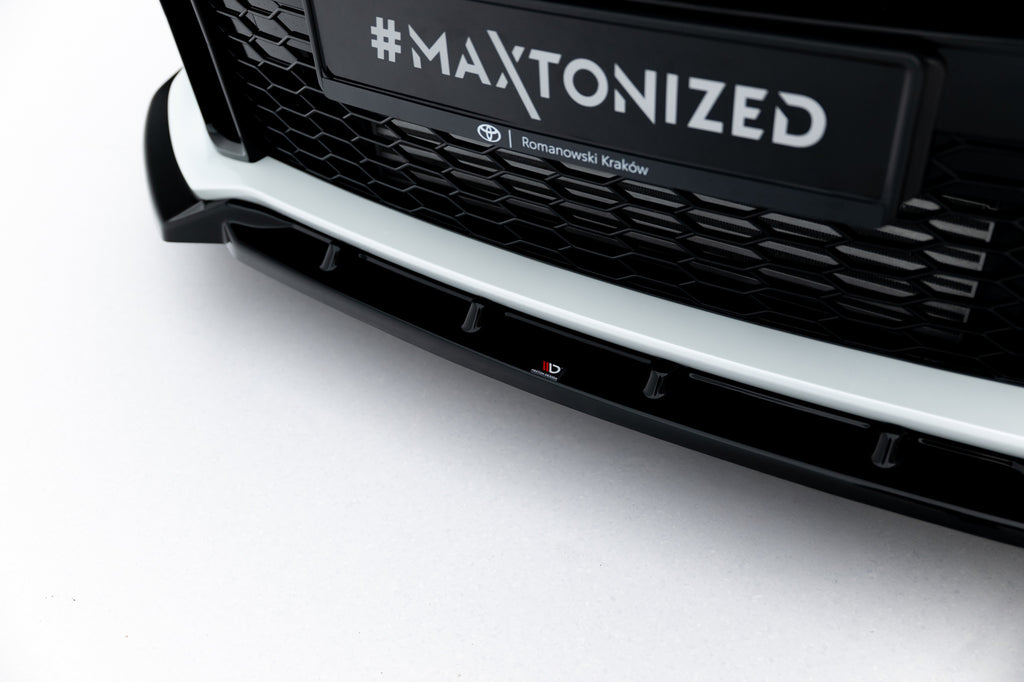 Maxton Design Street+ Spoilerlippe Front Ansatz V.2 + Flaps passend für Toyota GR Yaris Mk4