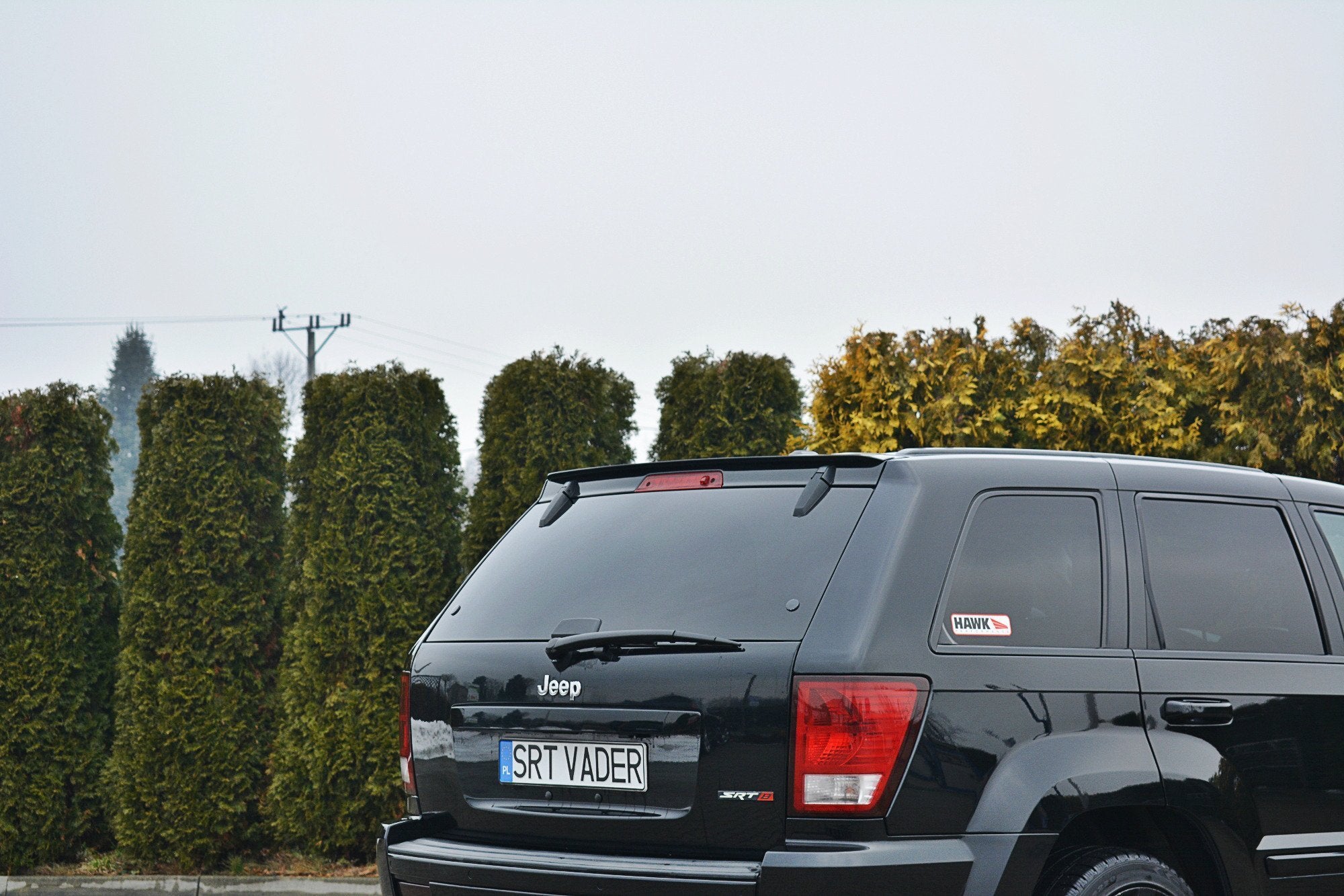 Maxton Design Spoiler CAP passend für JEEP GRAND CHEROKEE WK STR8 schwarz Hochglanz