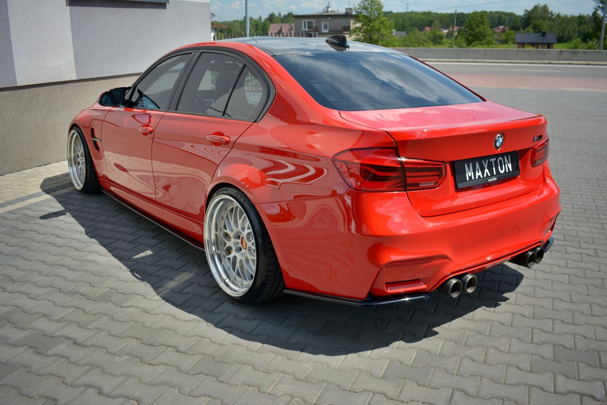 Maxton Design Street+ Seitenschweller Leisten passend für BMW M3 F80 schwarz Hochglanz