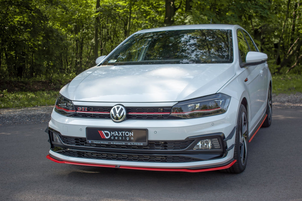 Maxton Design Front Ansatz V.2 für VW POLO MK6 GTI Carbon Look
