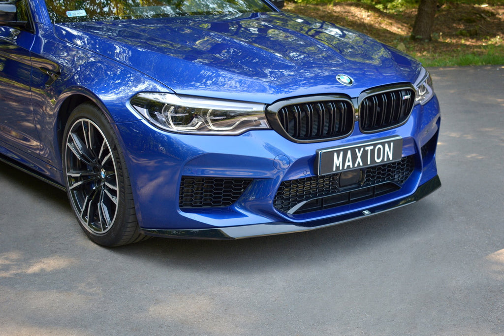 Maxton Design Street+ Spoilerlippe Front Ansatz V.1 passend für BMW M5 F90 schwarz Hochglanz