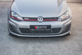 Maxton Design Street+ Spoilerlippe Front Ansatz V.2 passend für VW Golf GTI / GTD Mk7 schwarz Hochglanz