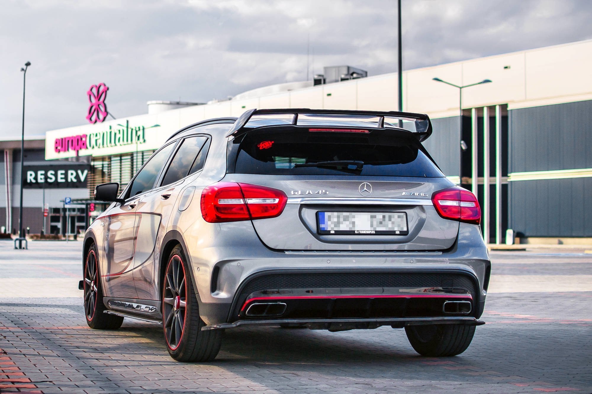 Maxton Design Seitenschweller Ansatz für Mercedes GLA 45 AMG SUV (X156) vor Facelift Carbon Look