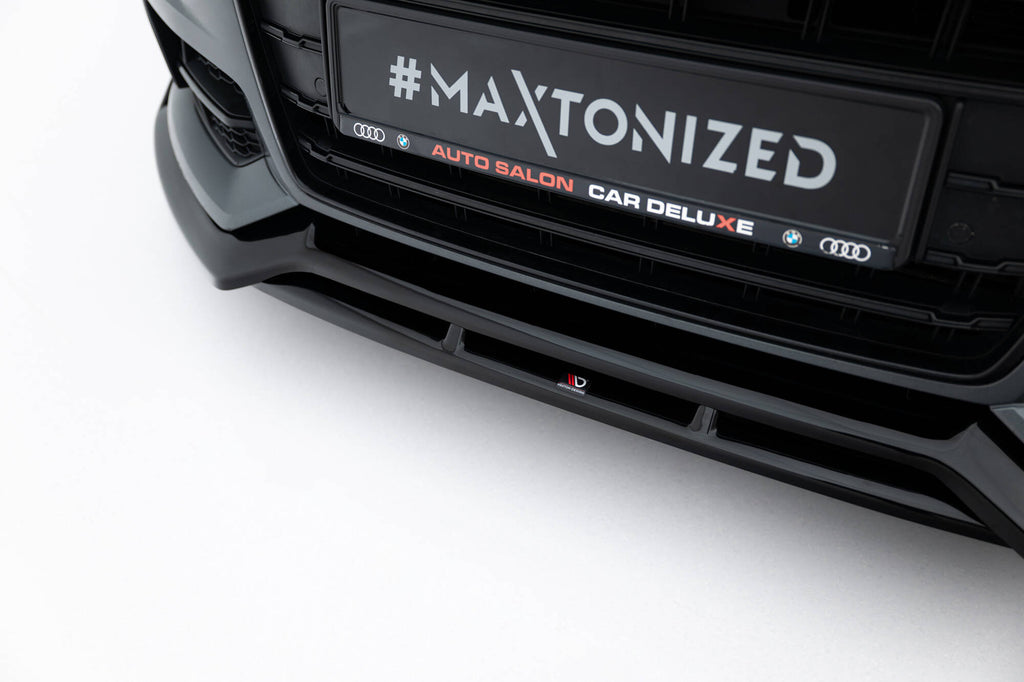 Maxton Design Street+ Spoilerlippe Front Ansatz V.3 passend für Audi A6 / A6 C7 S-line/ S6 C7 Facelift schwarz Hochglanz