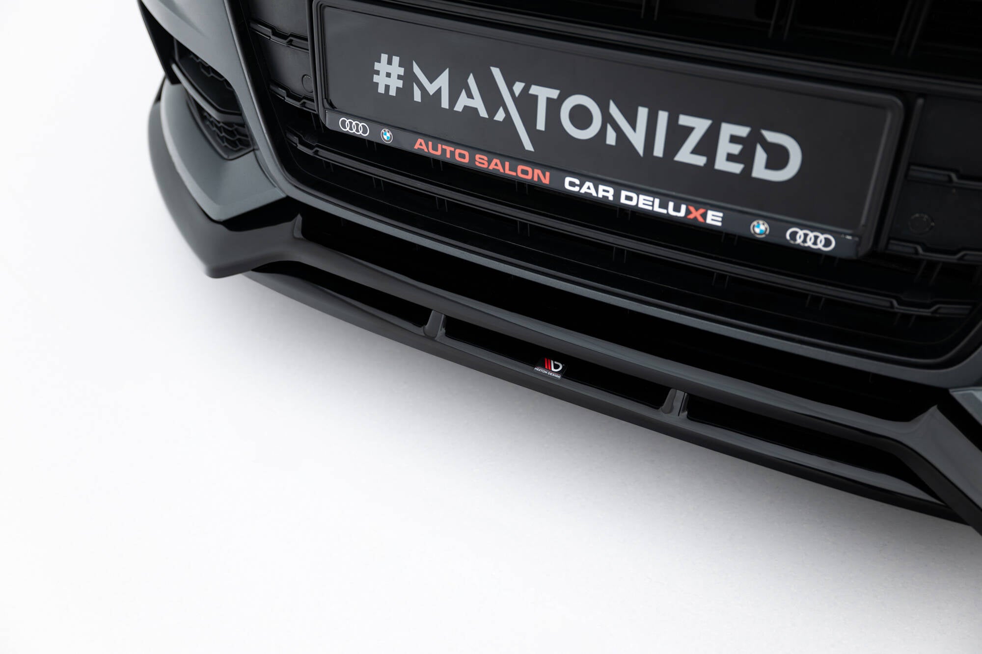Maxton Design Street+ Spoilerlippe Front Ansatz V.3 passend für Audi A6 / A6 C7 S-line/ S6 C7 Facelift schwarz Hochglanz