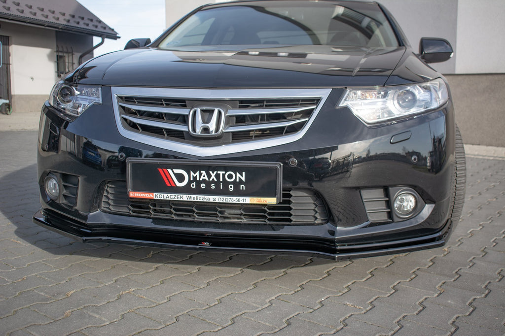 Maxton Design Front Ansatz für Honda Accord VIII (CU Series) Facelift schwarz matt