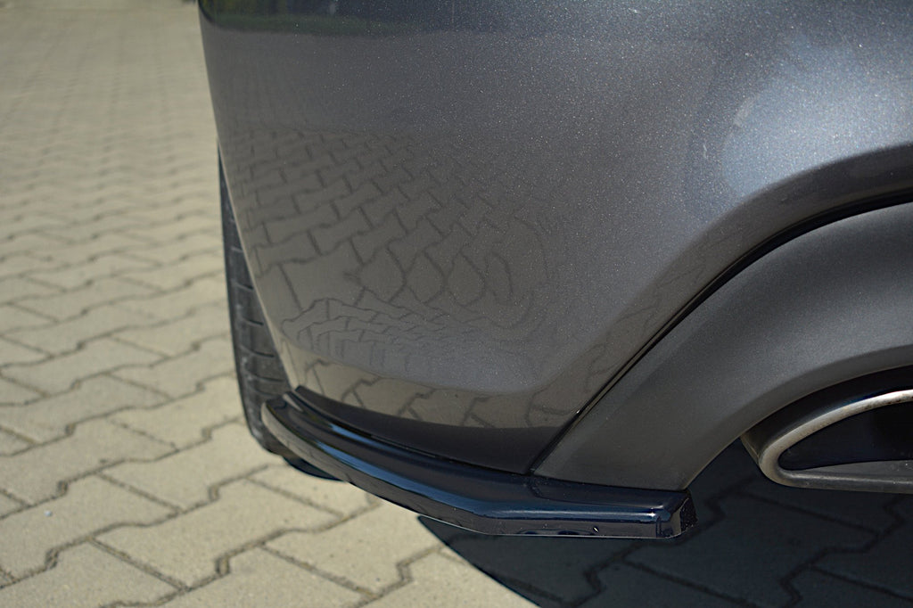 Maxton Design Heck Ansatz Flaps Diffusor passend für Hyundai Genesis Coupe Mk1 schwarz Hochglanz