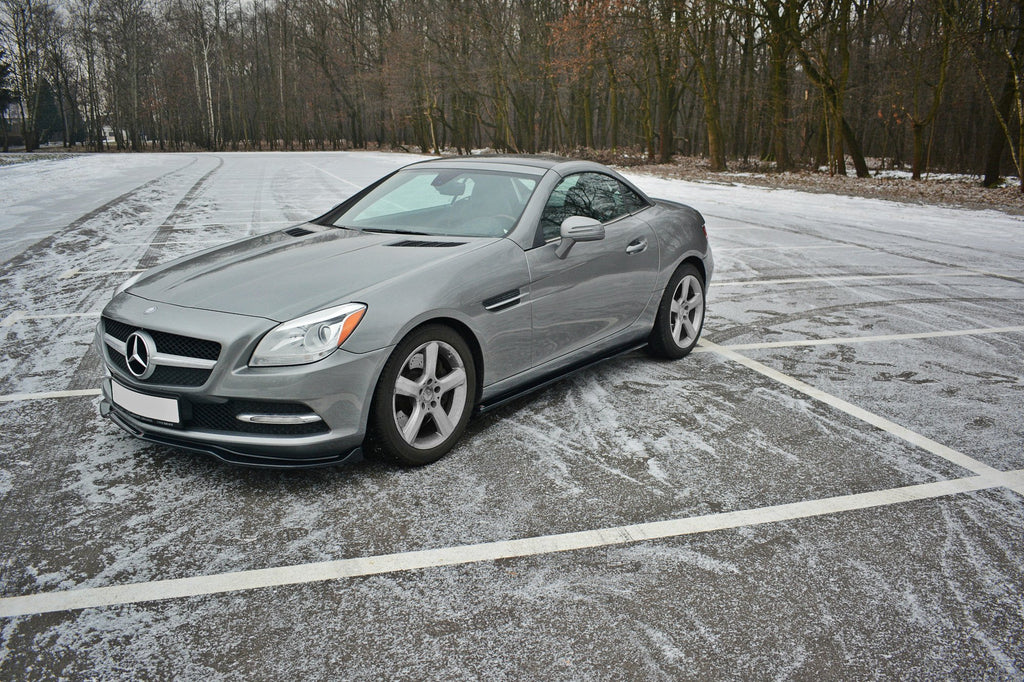 Maxton Design Street+ Seitenschweller Leisten passend für Mercedes-Benz SLK R172 schwarz Hochglanz