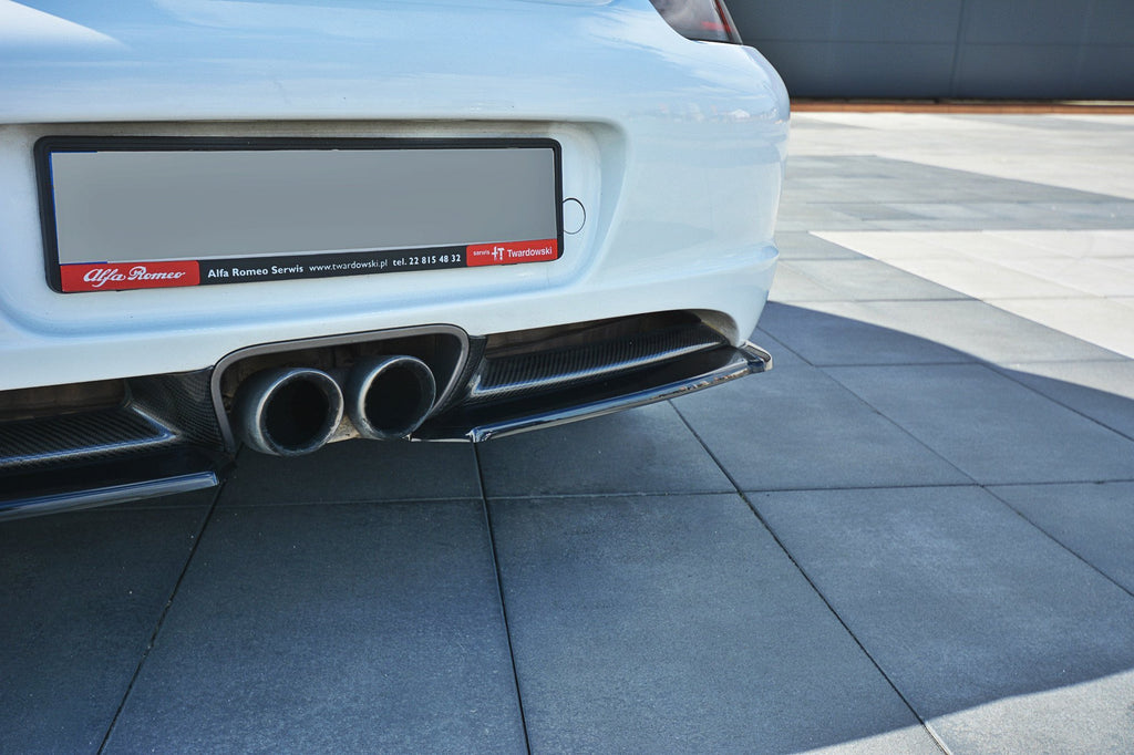 Maxton Design Heck Ansatz Flaps Diffusor passend für PORSCHE CAYMAN S 987C schwarz Hochglanz