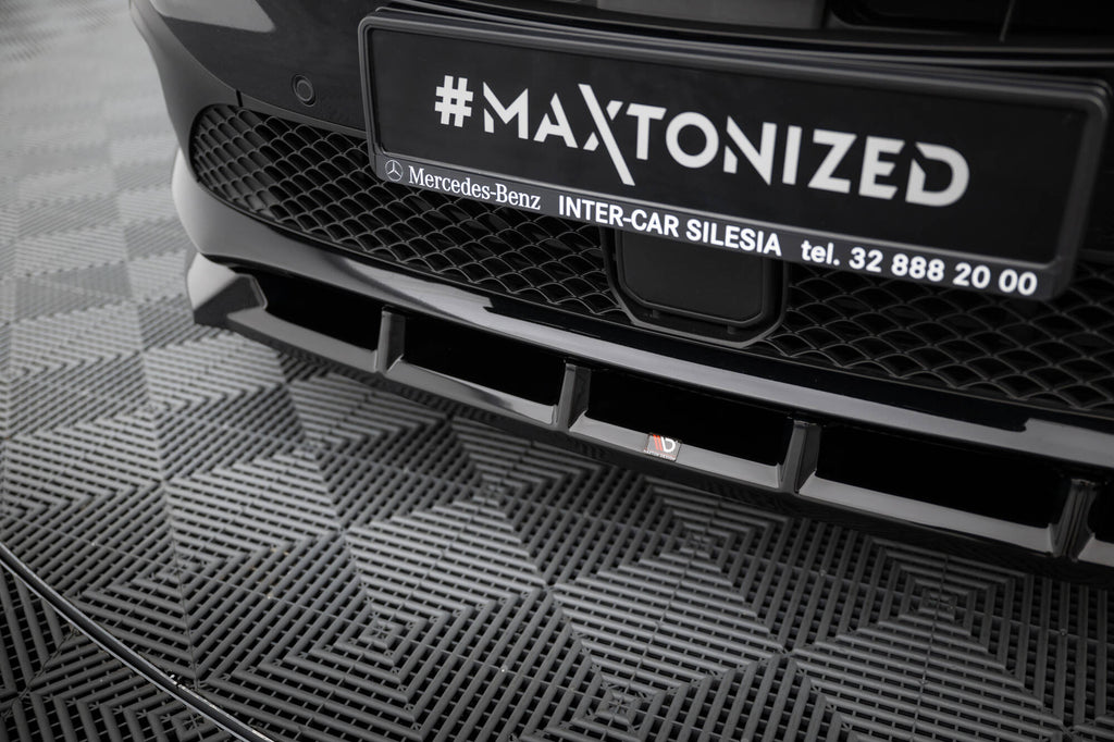Maxton Design Street+ Spoilerlippe Front Ansatz passend für Mercedes-Benz T W420 schwarz Hochglanz
