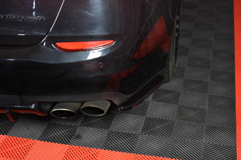 Maxton Design Heck Ansatz Flaps Diffusor für MASERATI QUATTROPORTE MK.6 vor Facelift schwarz matt